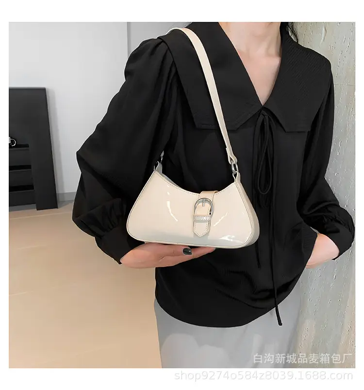 White Patent Leather Shoulder Bag for Women 2026 — feature 23