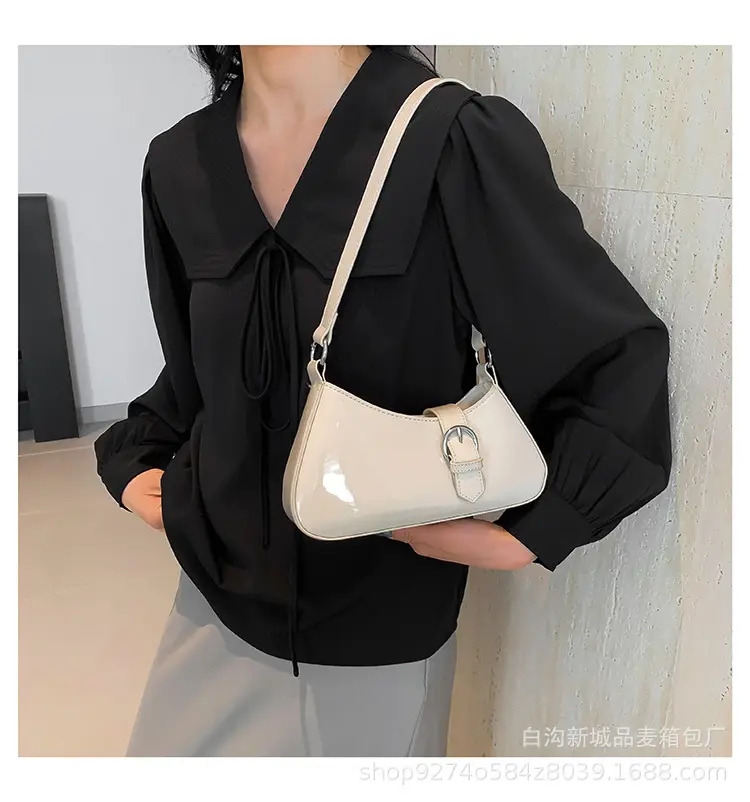 White Patent Leather Shoulder Bag for Women 2026 — feature 24