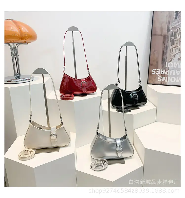 White Patent Leather Shoulder Bag for Women 2026 — feature 28