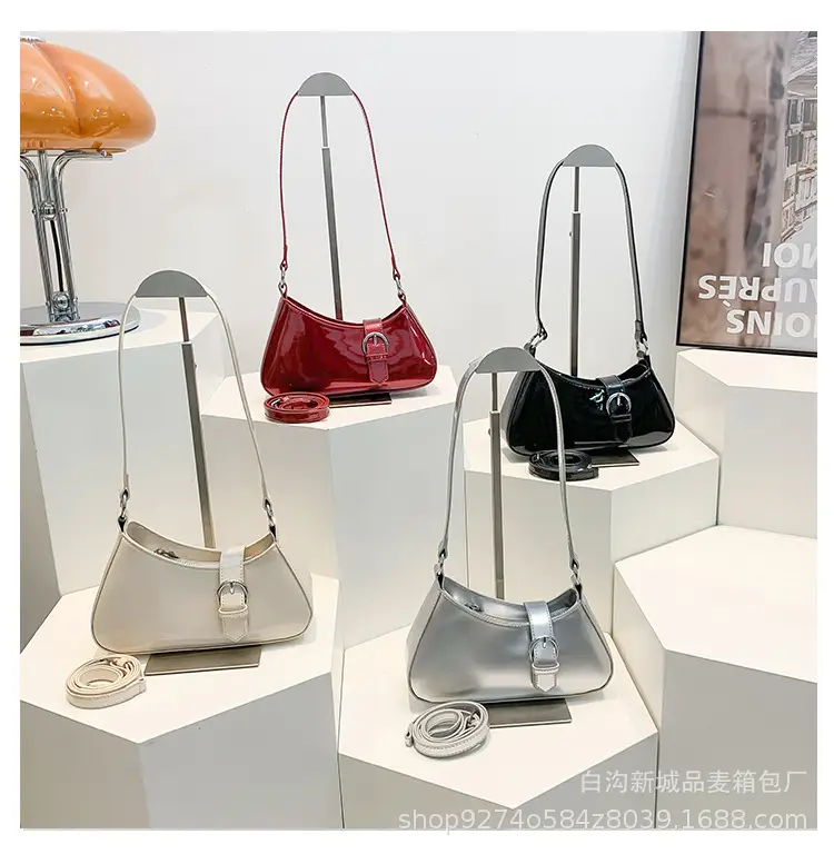 White Patent Leather Shoulder Bag for Women 2026 — feature 8