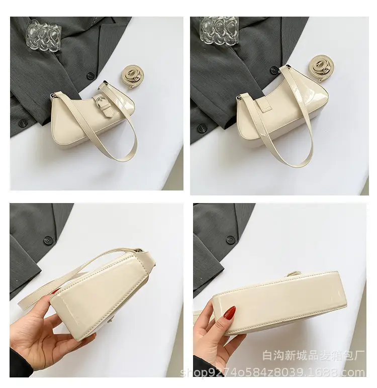 White Patent Leather Shoulder Bag for Women 2026 — feature 9