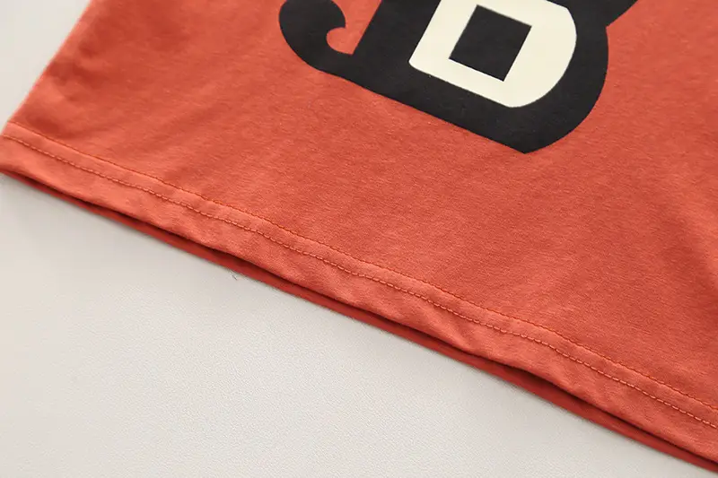 2024 Boys Summer T-Shirt Shorts Set Orange Blue — feature 14