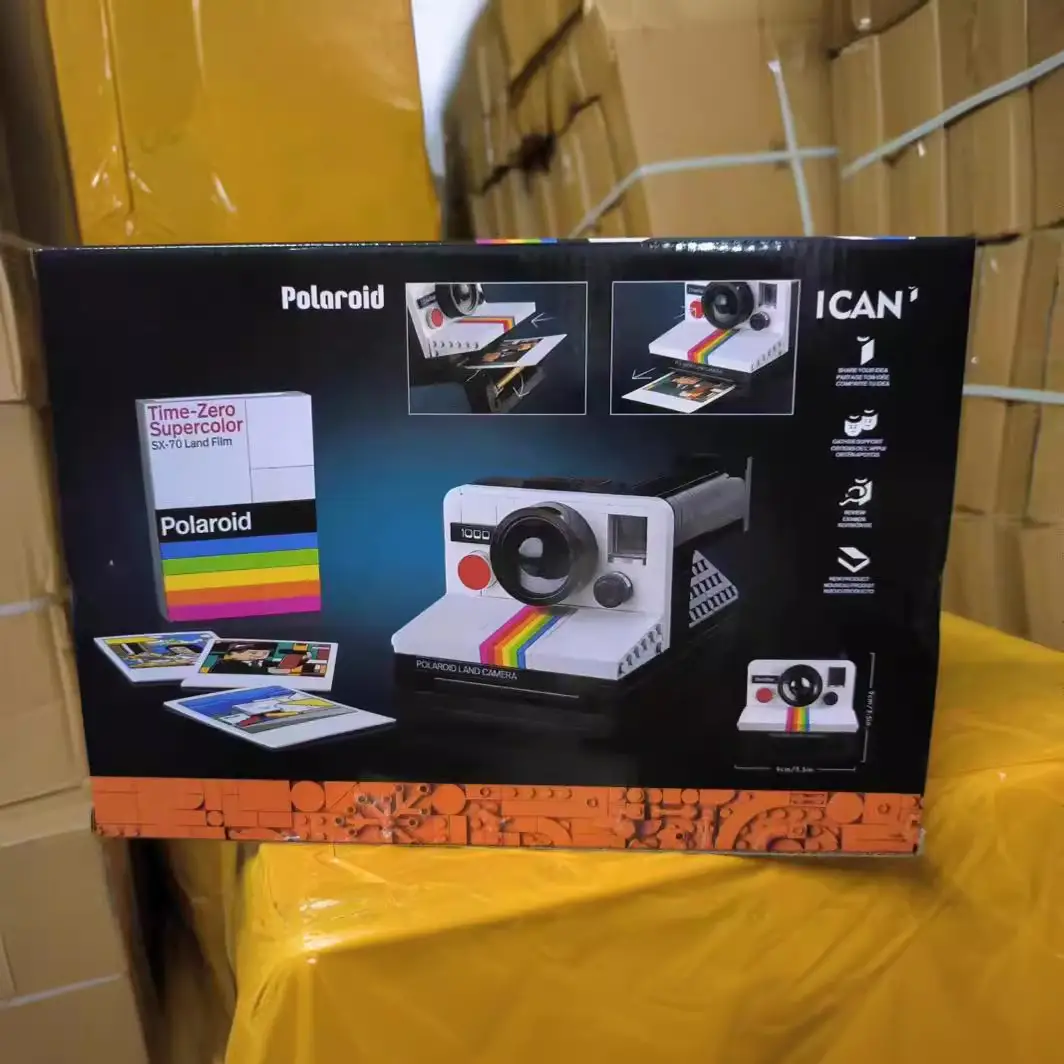 Cross-border building blocks number SY8001 Polaroid SX-70 camera puzzle assembly building blocks ornaments wholesale