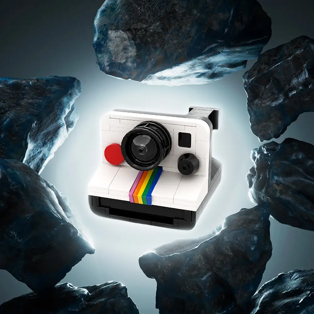 Cross-border building blocks number SY8001 Polaroid SX-70 camera puzzle assembly building blocks ornaments wholesale