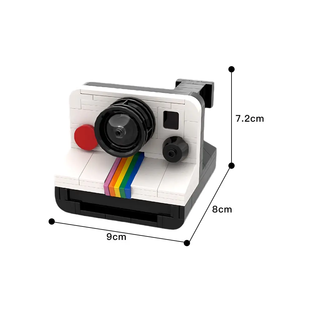 Cross-border building blocks number SY8001 Polaroid SX-70 camera puzzle assembly building blocks ornaments wholesale