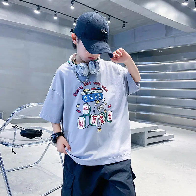 Boys Green Printed T-Shirt 2025 Summer Wear - Image 5