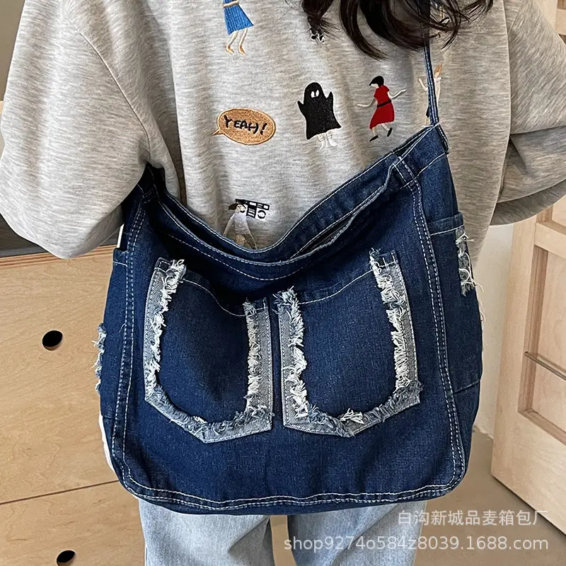 Denim Large Capacity Crossbody Bag for Women 2026 - Image 7