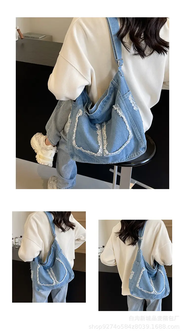 Denim Large Capacity Crossbody Bag for Women 2026 — feature 11