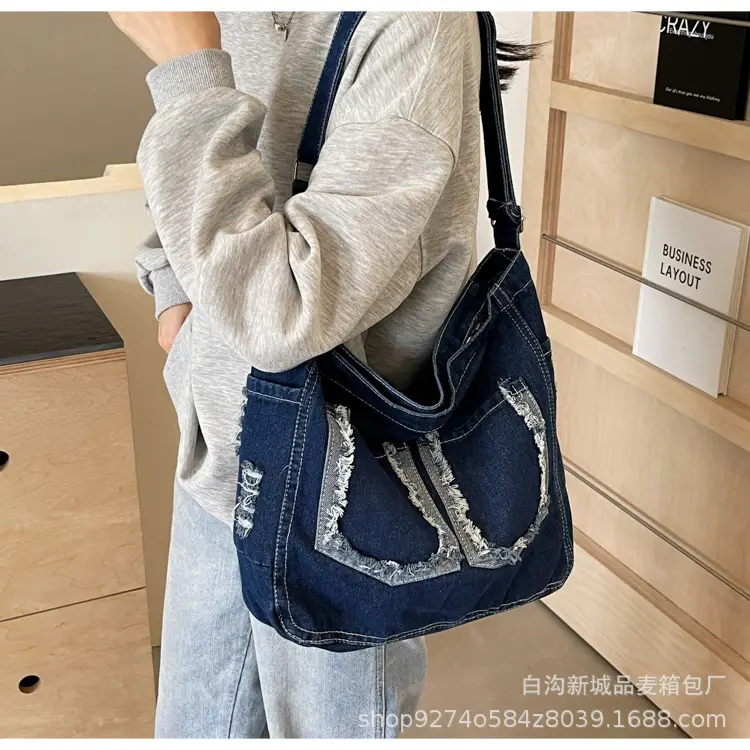 Denim Large Capacity Crossbody Bag for Women 2026 — feature 12
