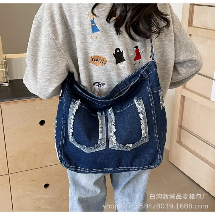 Denim Large Capacity Crossbody Bag for Women 2026 — feature 13