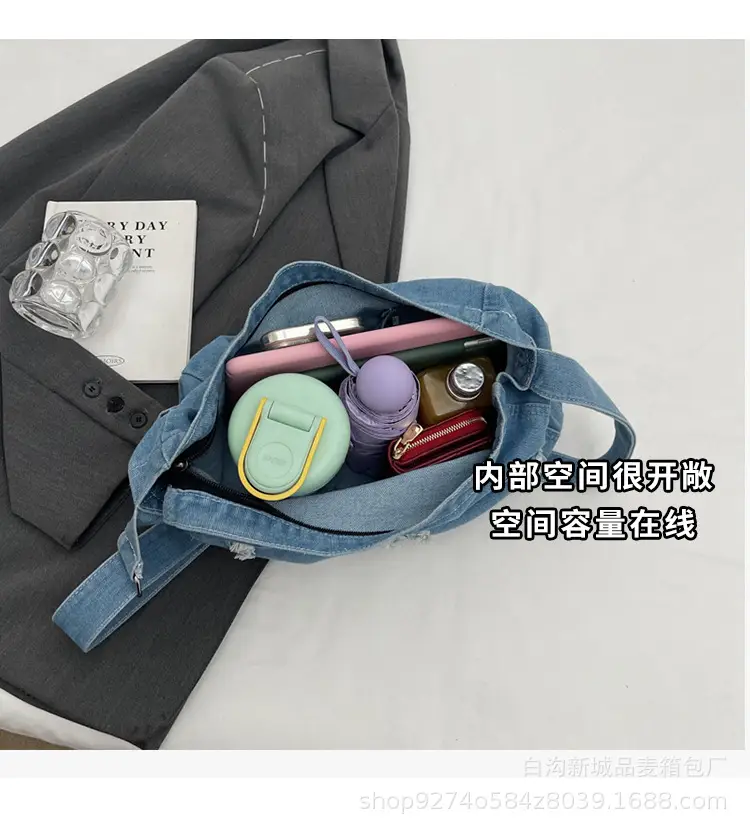 Denim Large Capacity Crossbody Bag for Women 2026 — feature 7