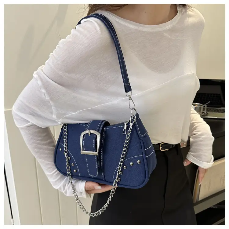 Blue Denim Shoulder Bag for Women Summer 2025 — feature 10