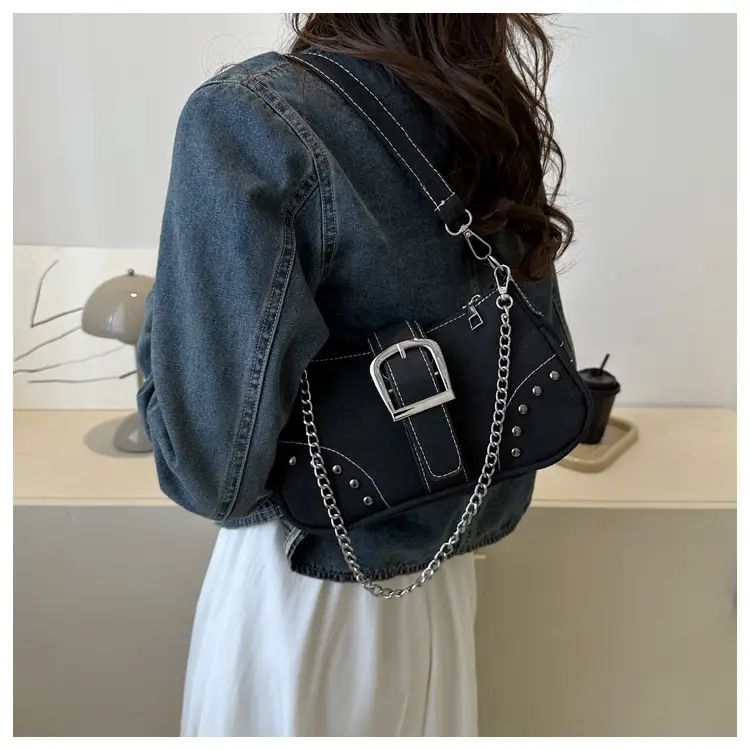Blue Denim Shoulder Bag for Women Summer 2025 — feature 14