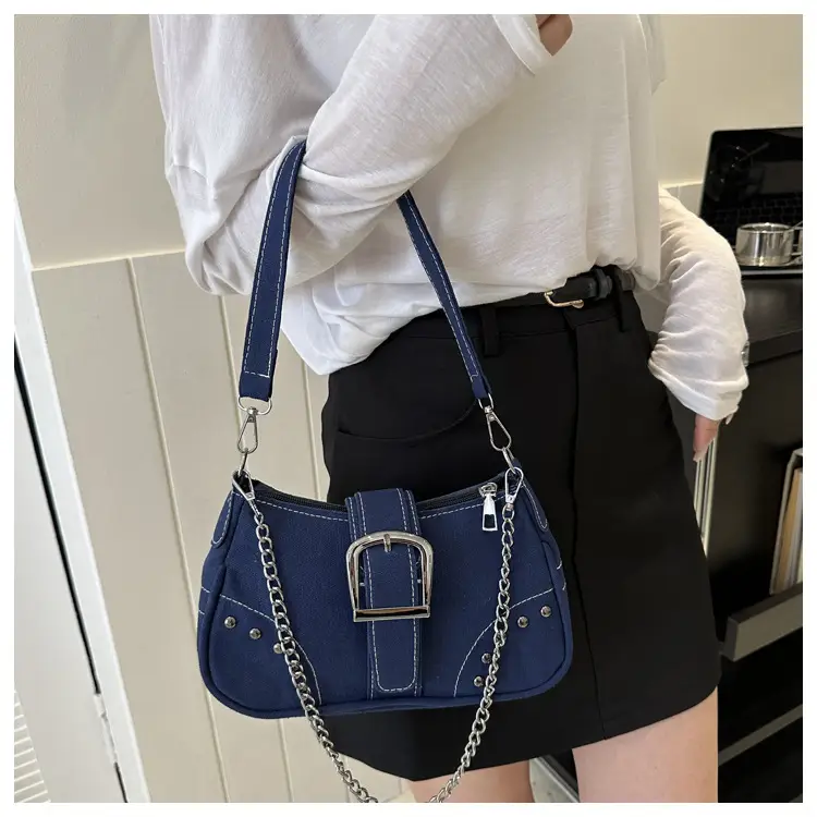 Blue Denim Shoulder Bag for Women Summer 2025 — feature 8