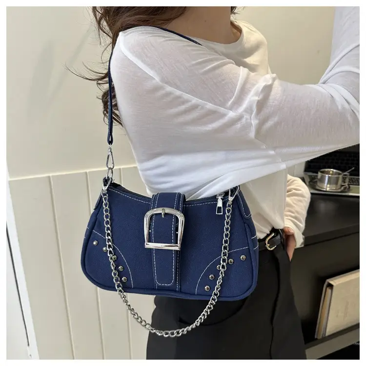 Blue Denim Shoulder Bag for Women Summer 2025 — feature 9