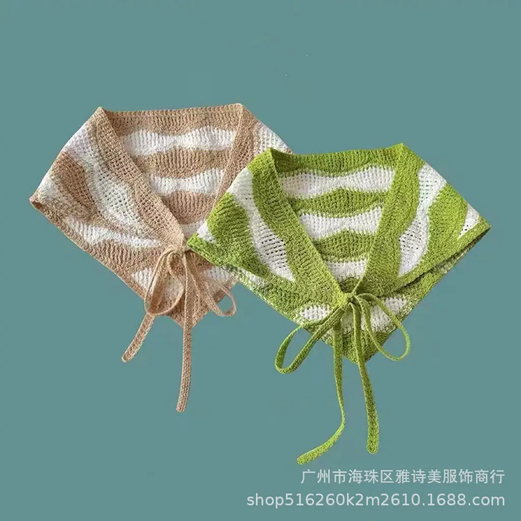 Summer Korean Style Sweet Hair Belt Photo Spice Girl Pastoral Style Hair Ornaments Floral Knitted Soft Girl Vintage Triangle Scarf Women - Image 105