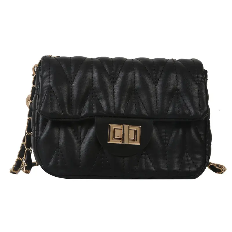 Quilted Chain Crossbody Bag for Women Yellow 2025 - Image 9