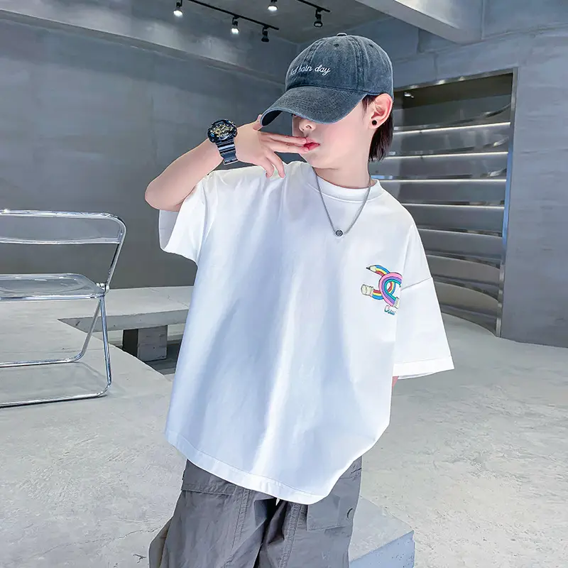 Purple Loose Fleece T-Shirt for Boys 2024 - Image 6
