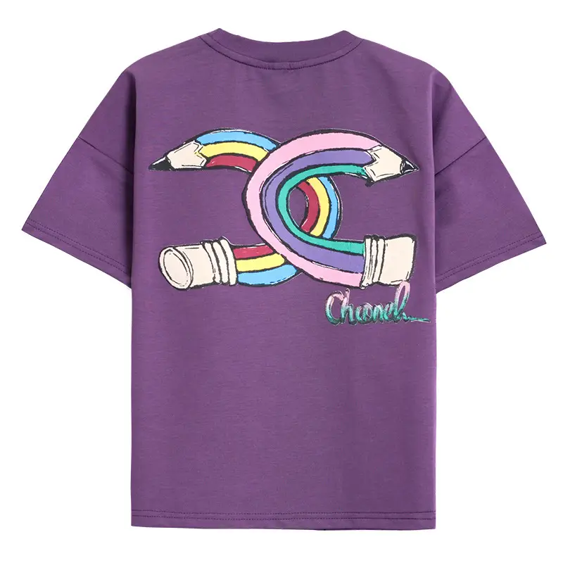 Purple Loose Fleece T-Shirt for Boys 2024 - Image 7