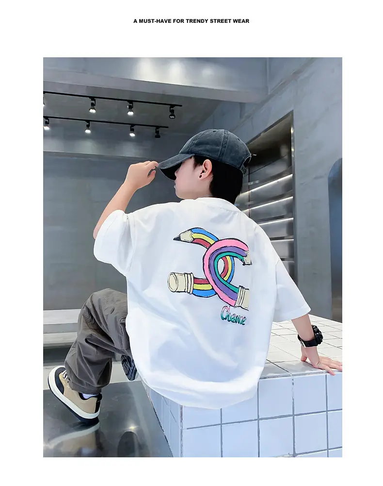 Purple Loose Fleece T-Shirt for Boys 2024 — feature 2