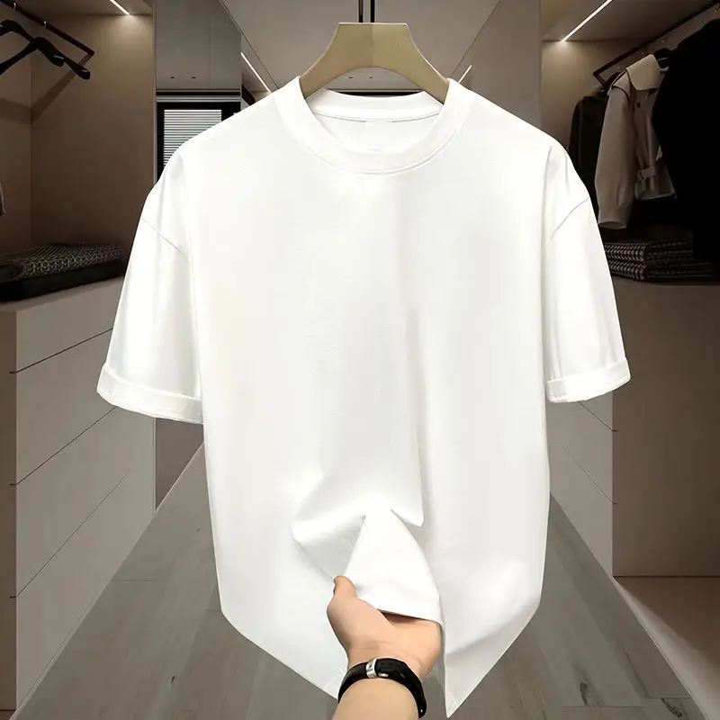 Men White M Mylove Short Sleeve T-Shirt