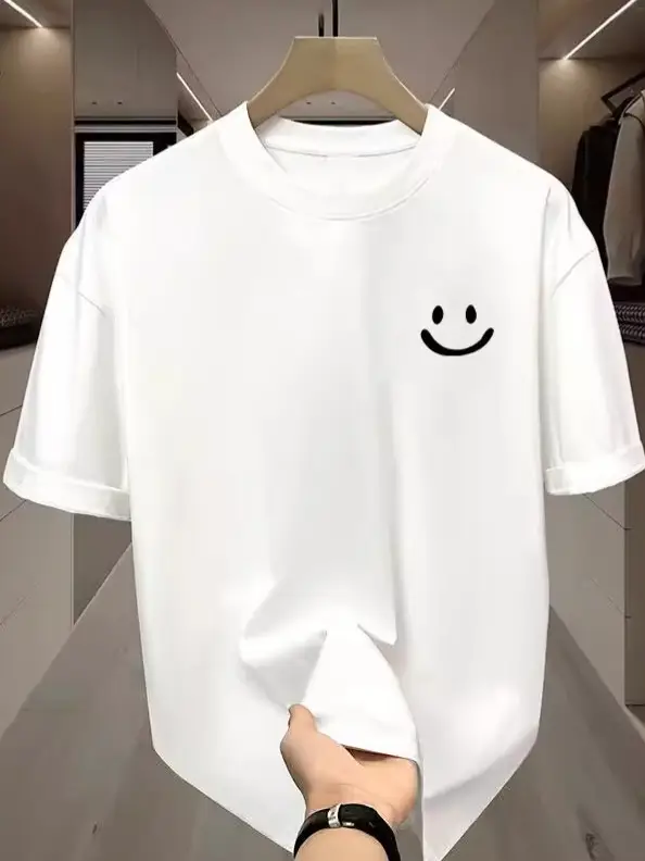 Men White M Mylove Round Neck T-Shirt - Image 19