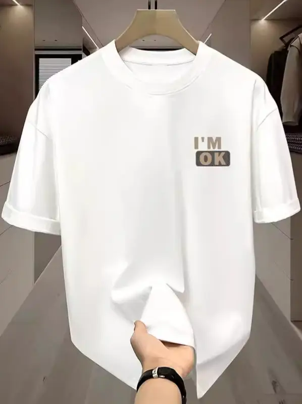 Men White M Mylove Round Neck T-Shirt - Image 20