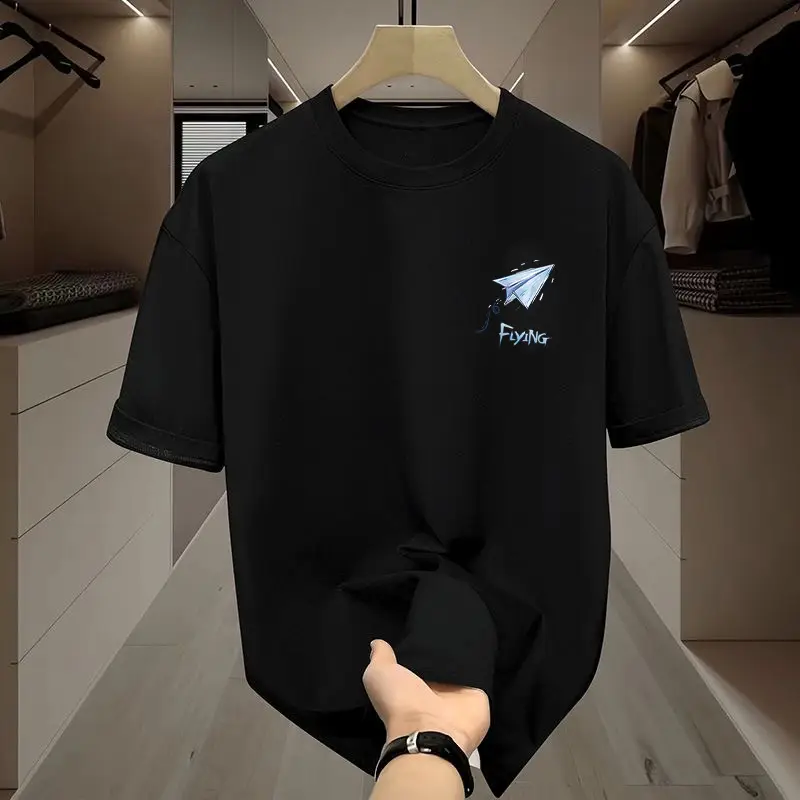 Men White M Mylove Round Neck T-Shirt - Image 13