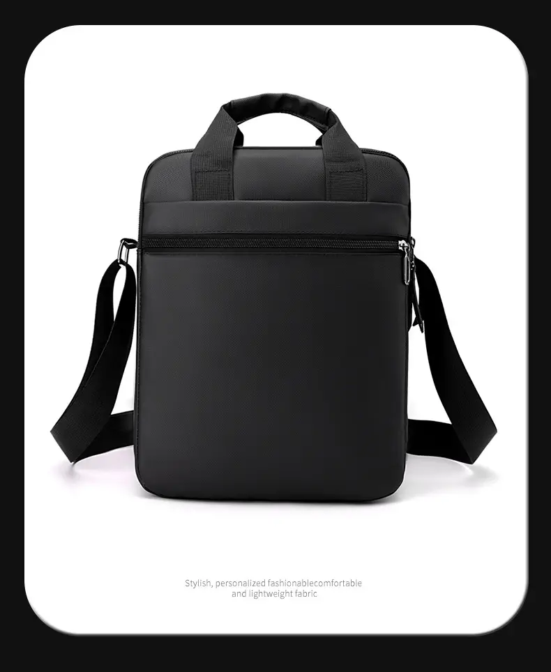 Men's Navy Blue Multi-Pocket Shoulder Bag Large Capacity — feature 13