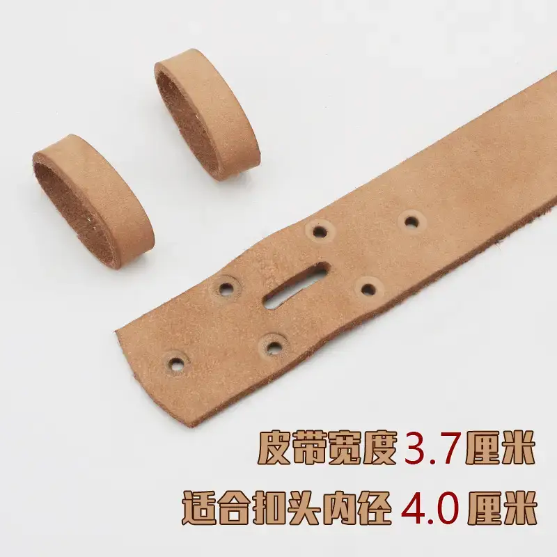 Men's Real Cowhide Belt Tan 3.7cm Width - Image 7