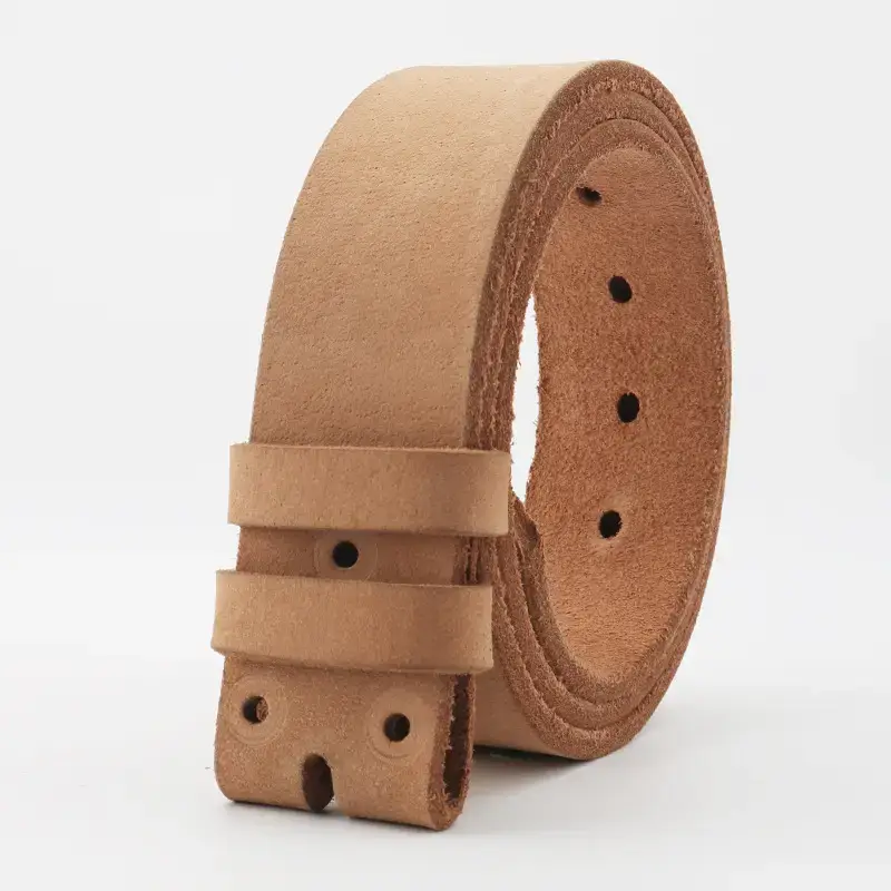 Men's Real Cowhide Belt Tan 3.7cm Width - Image 8