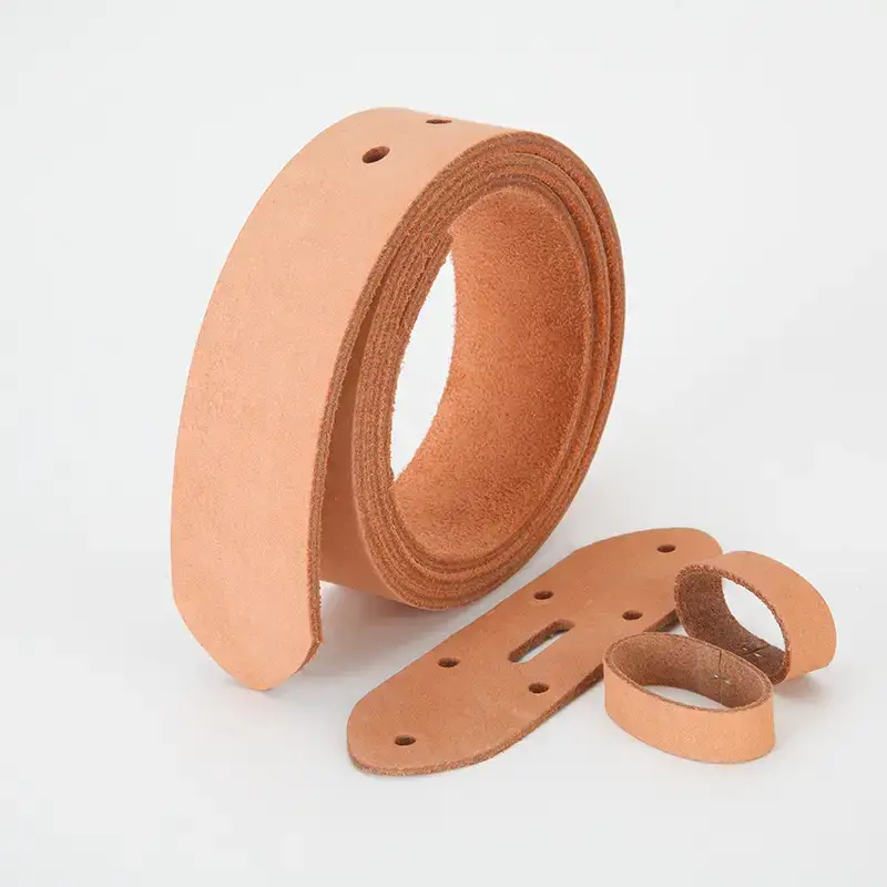 Men's Real Cowhide Belt Tan 3.7cm Width — feature 17