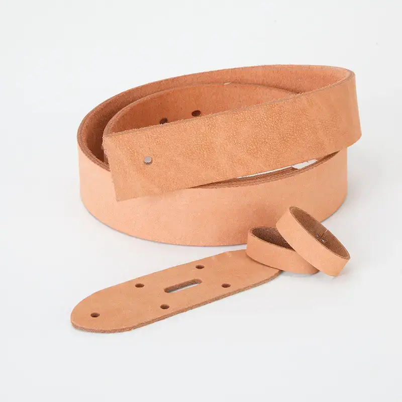 Men's Real Cowhide Belt Tan 3.7cm Width — feature 18
