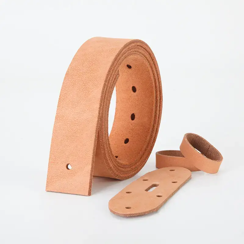 Men's Real Cowhide Belt Tan 3.7cm Width - Image 4