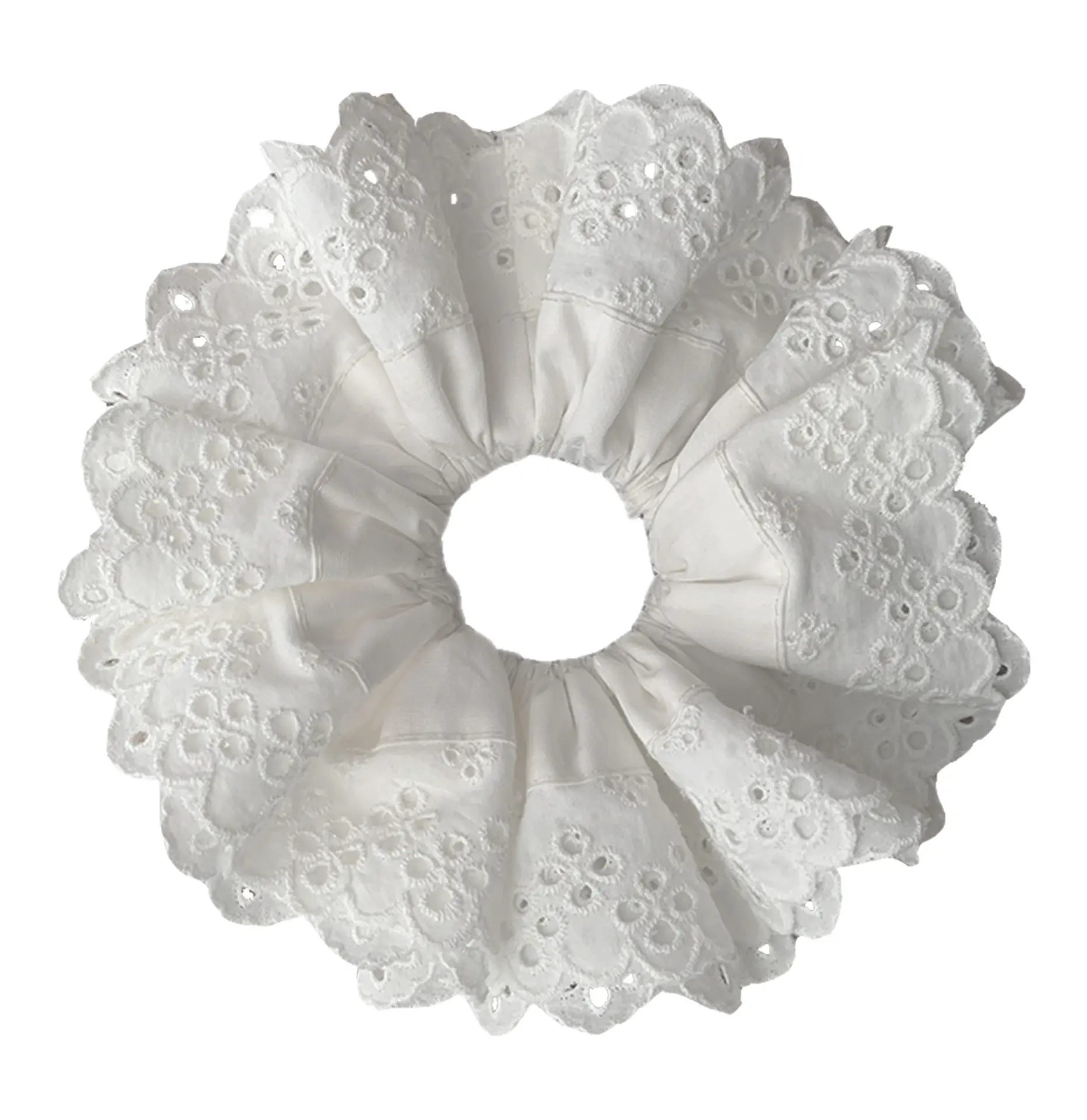 Lace Hollow Hair Ring Oversized Bowel Pure Cotton