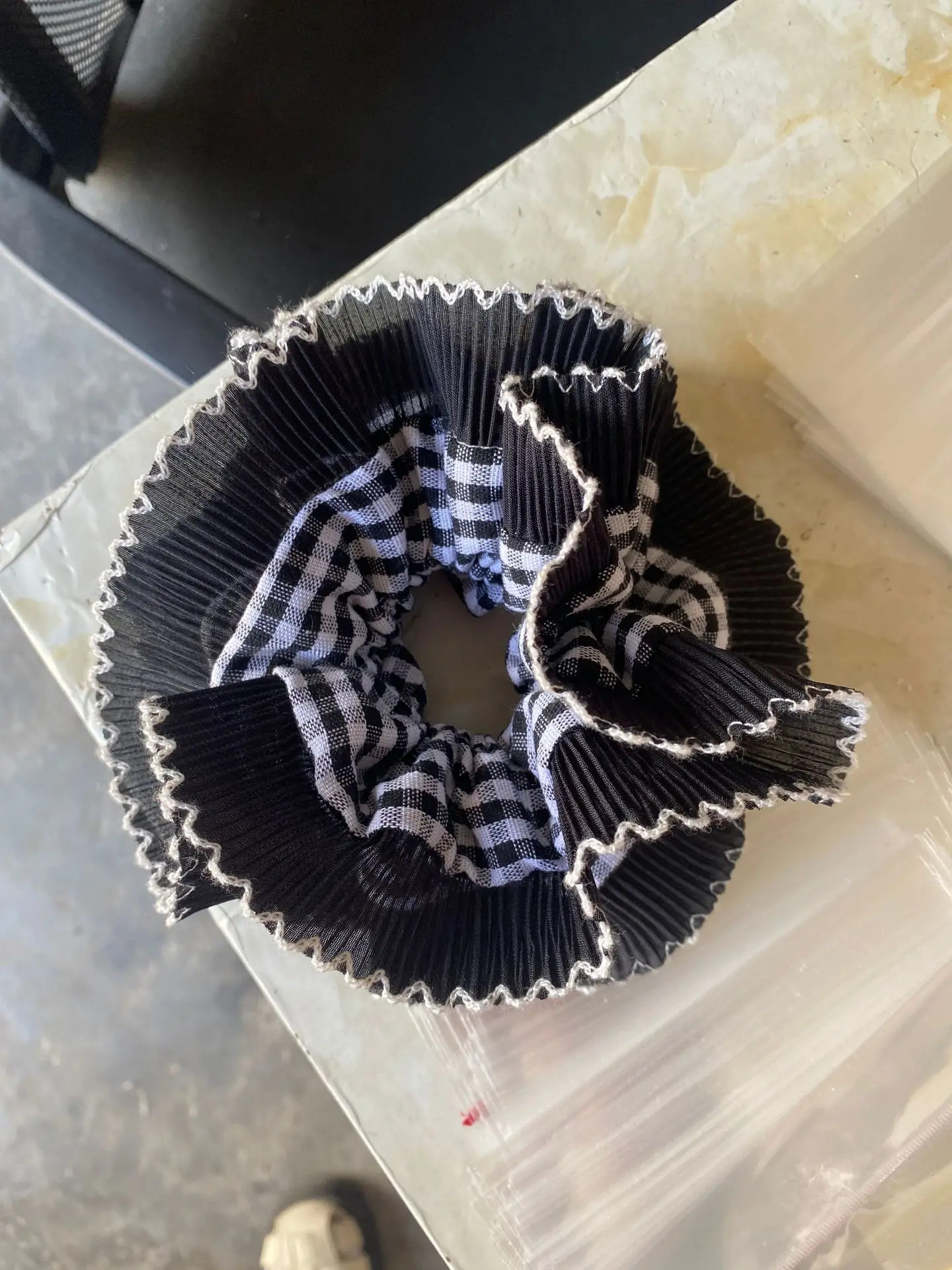 Lace Hollow Hair Ring Oversized Bowel Pure Cotton - Image 5