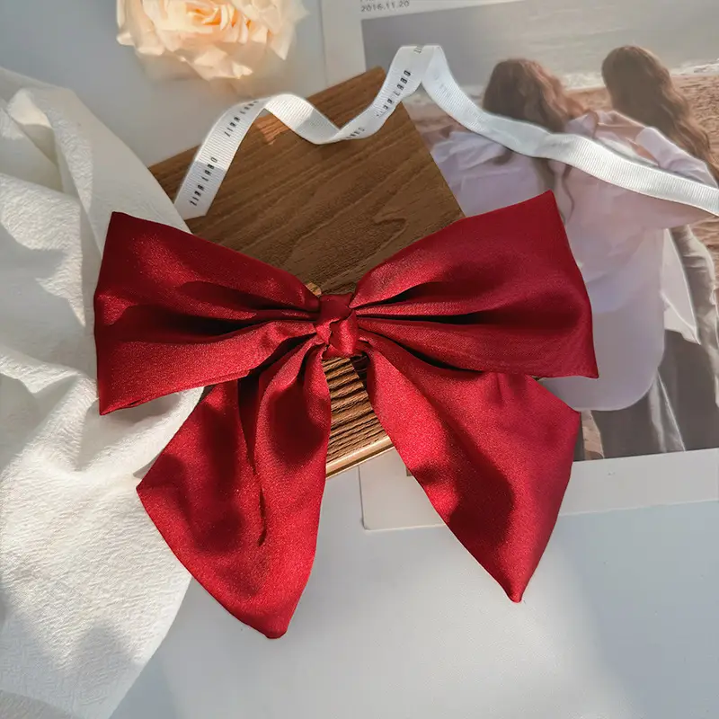 Black Bow Hairpin with Spring Clip for Women — feature 6