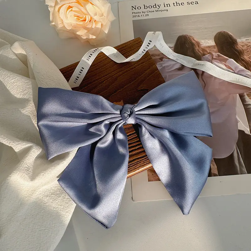 Black Bow Hairpin with Spring Clip for Women — feature 7