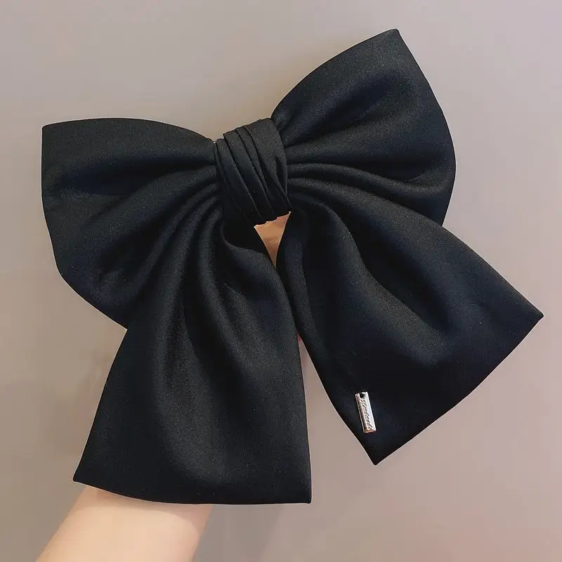 Black Bow Hairpin with Spring Clip for Women — feature 9
