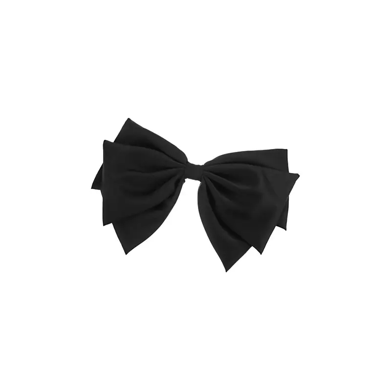 Black Bow Hairpin with Spring Clip for Women - Image 11