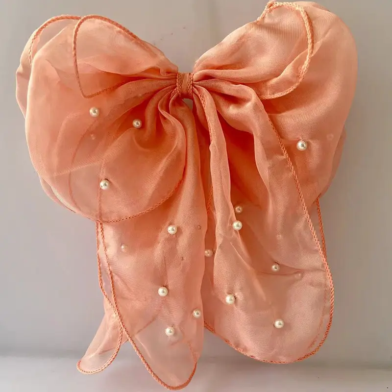 Black Bow Hairpin with Spring Clip for Women - Image 20