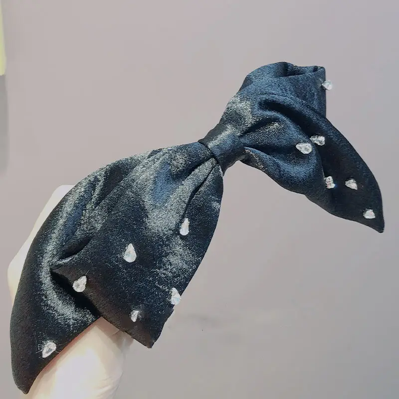 Black Bow Hairpin with Spring Clip for Women - Image 29