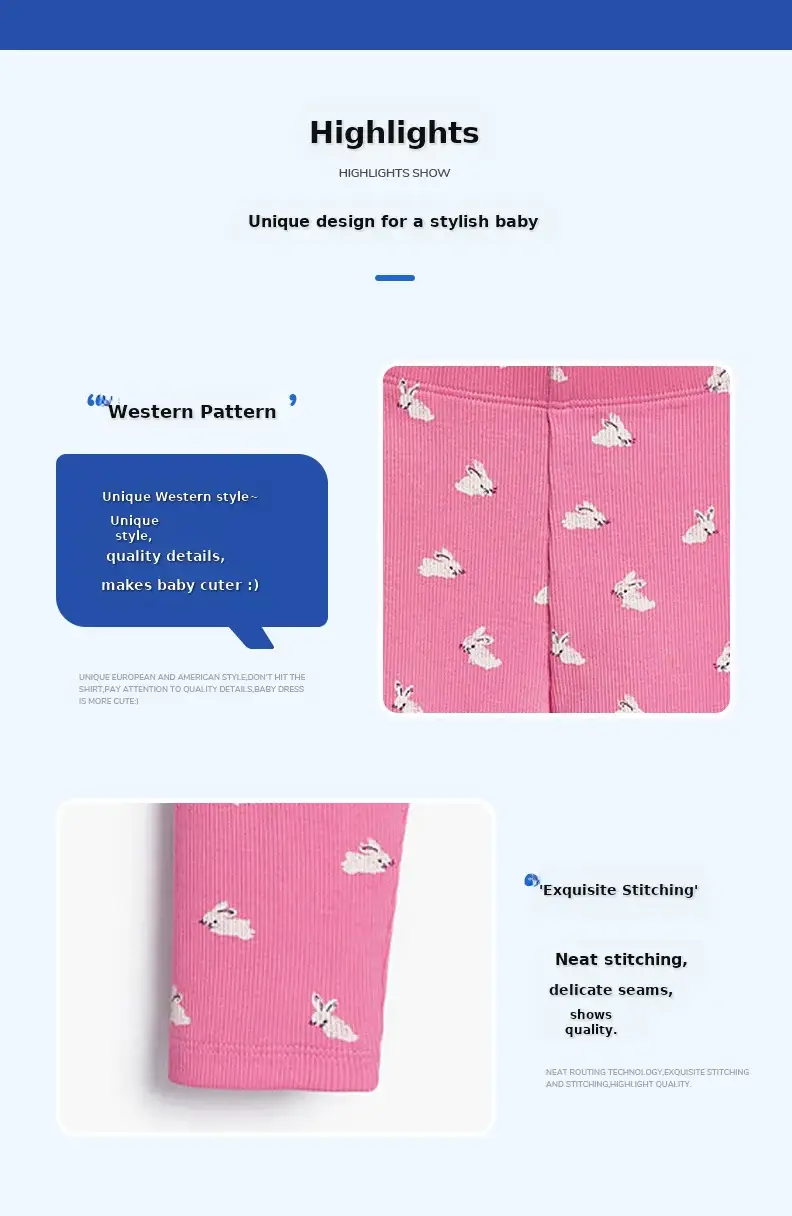 Pink Cactus Elastic Leggings for Girls European American — feature 17