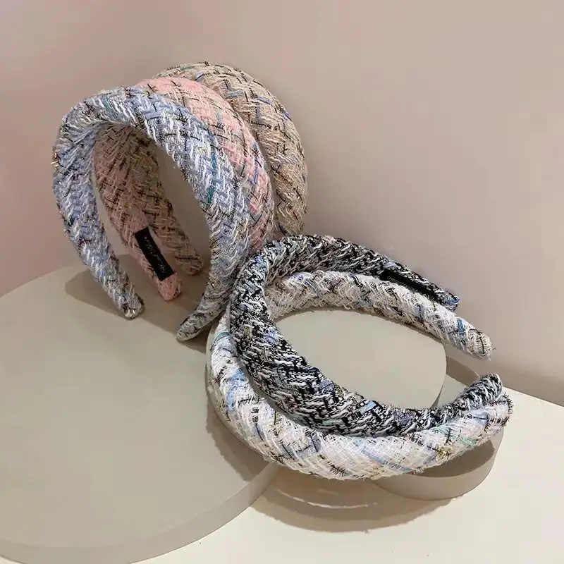 Mixed Color Wool Hair Hoop Niche Design - Image 9