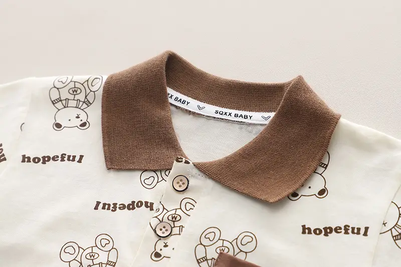 Bear Printed Boys Short Sleeve T-Shirt & Shorts Set — feature 5