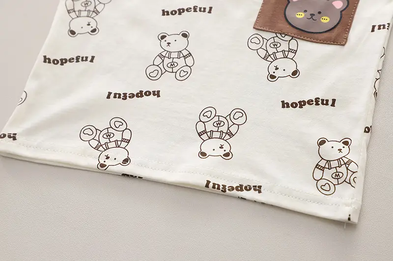 Bear Printed Boys Short Sleeve T-Shirt & Shorts Set — feature 8