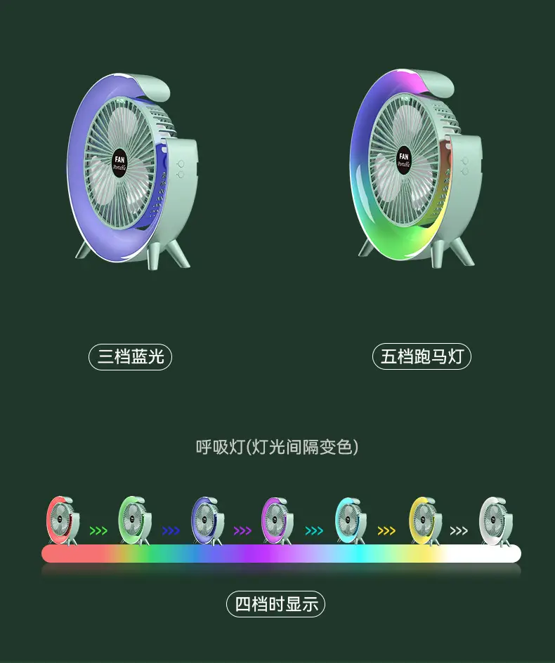 USB Rechargeable Portable Fan for Home Office — feature 6