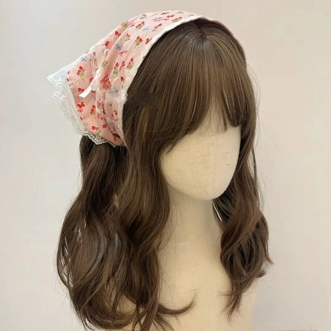 Pastoral Green Lace Hair Ring for Girls — feature 5