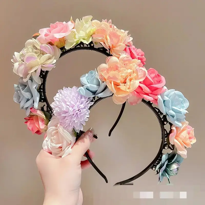 Female Ethnic Flower Hairband Antique Simulation High Color - Image 7