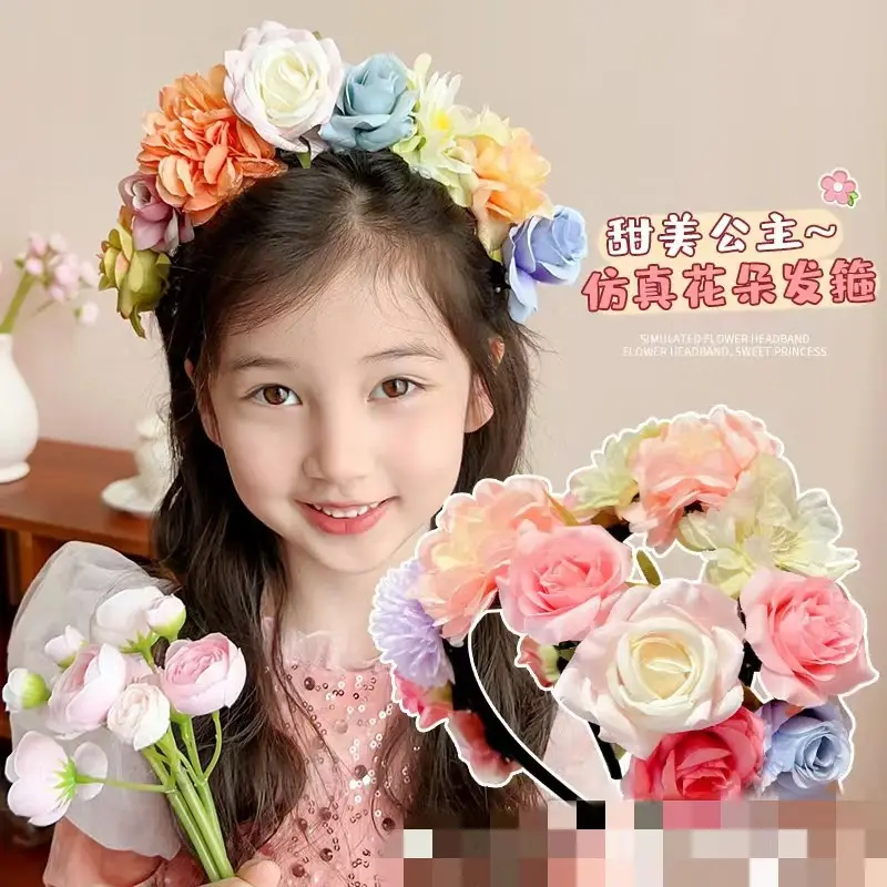 Female Ethnic Flower Hairband Antique Simulation High Color - Image 10